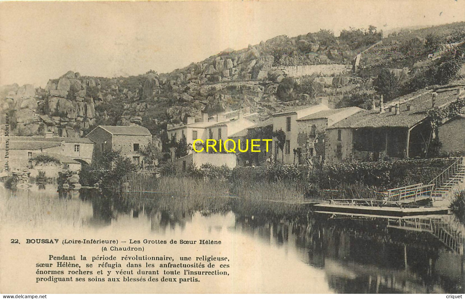 44 Boussay, Les Grottes De Soeur Hélène à Chaudron, Thème Guerres De Vendée - Boussay