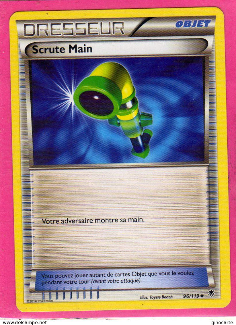 Carte Pokemon Francaise 2014 Xy Vigueur Spectrale 96/119 Scrute Main Neuve - XY