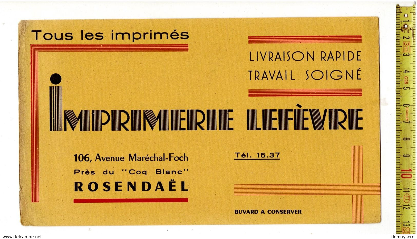 SOLDE 2013 - BUVARD - IMPRIMERIE LEFEVRE - ROSENDAEL - TOUS LES IMPRIMES - Andere & Zonder Classificatie
