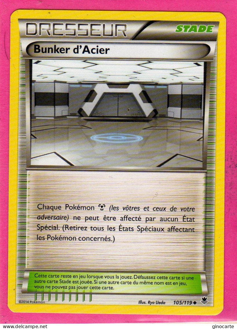Carte Pokemon Francaise 2014 Xy Vigueur Spectrale 105/119 Bunker D'acier Neuve - XY