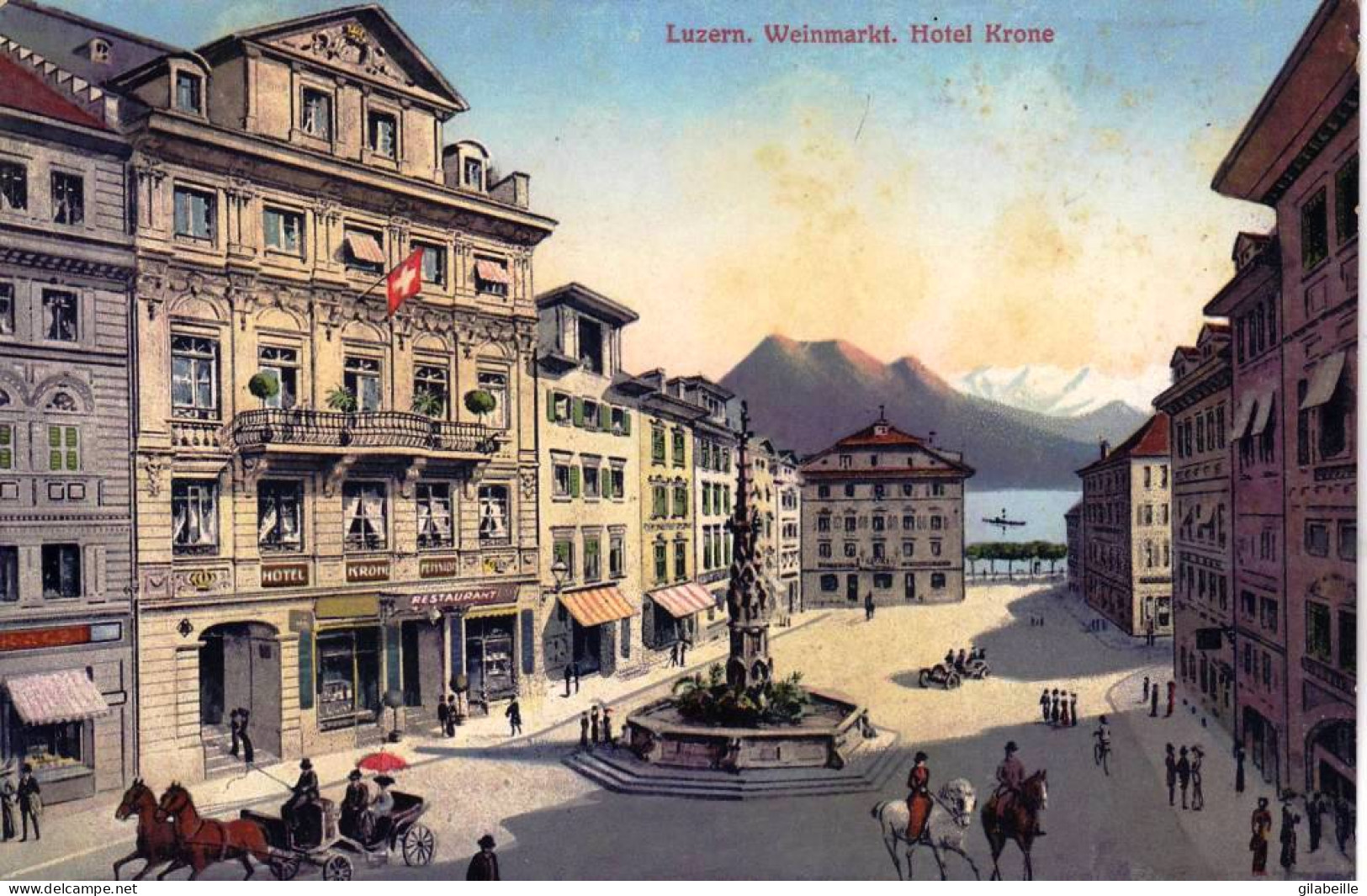 Suisse -  LUZERN - LUCERNE - Weinmarkt - Hotel Krone - Sonstige & Ohne Zuordnung