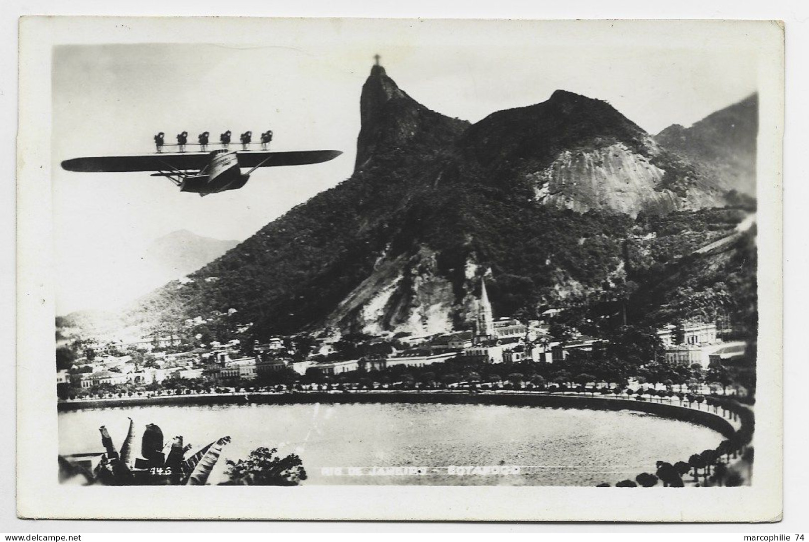 BRESIL BRASIL CARTE RIO JANEIRO + HYDRAVION ALLEMAND DORMIER 12 MOTEURS - 1927-1959 Covers & Documents