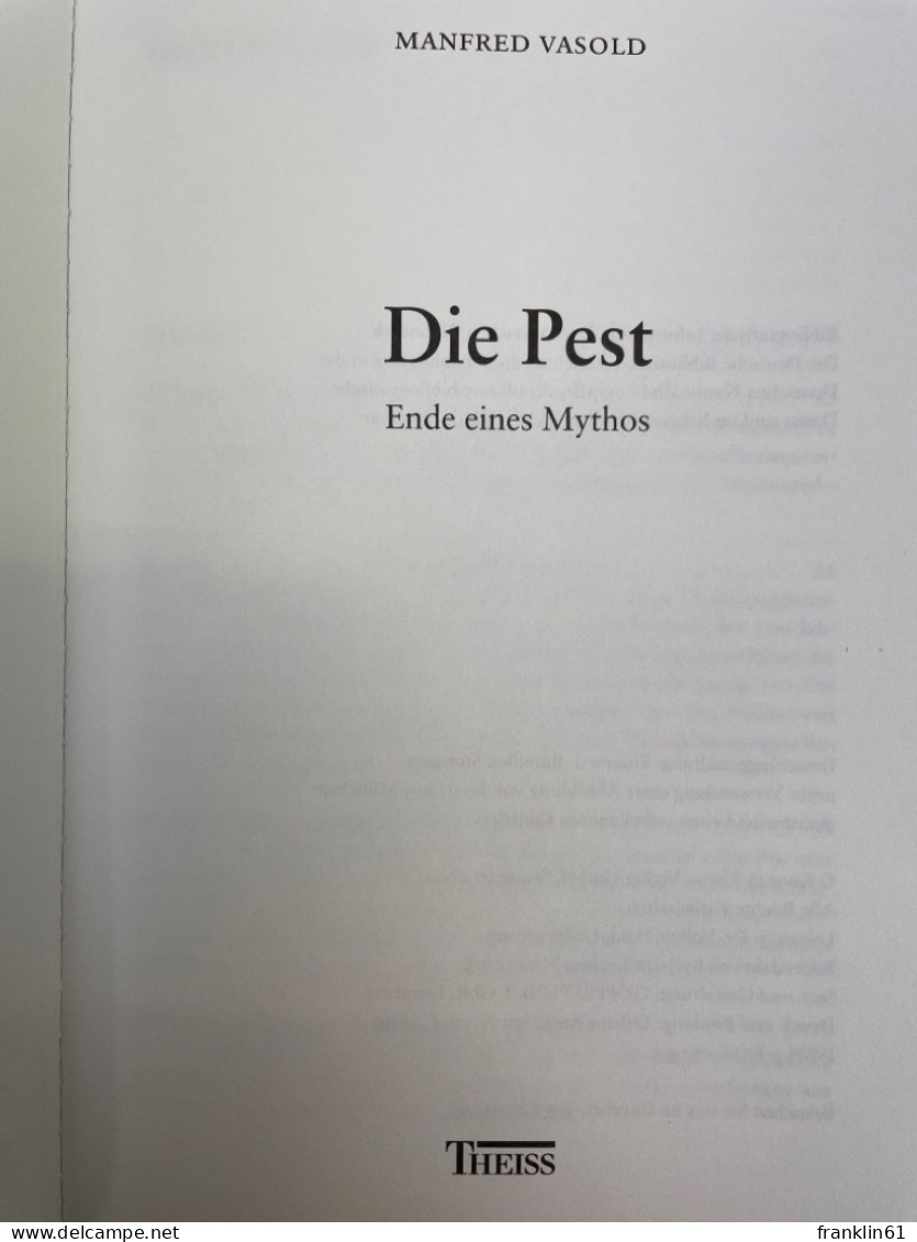 Die Pest : Ende Eines Mythos. - 4. Neuzeit (1789-1914)