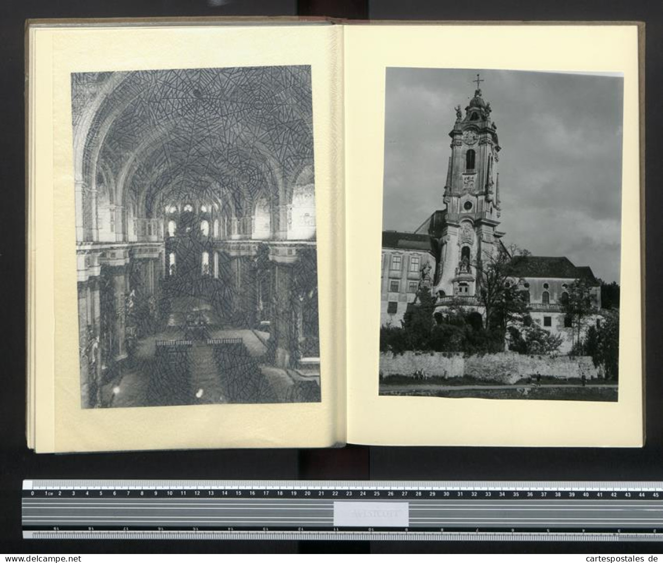 2 Fotoalben Mit 92 Fotografien, Ansicht Dürnstein, Stiftskirche, Orgel, Fresko, Altar, Ottobeuren, Benediktinerabtei  - Albumes & Colecciones