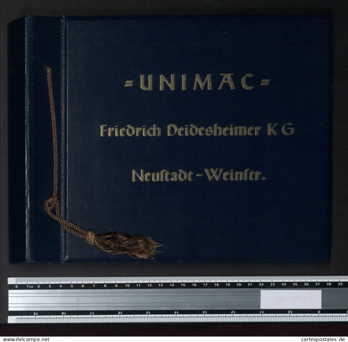 Fotoalbum mit 30 Fotografien, Ansicht Neustadt a. d. W., Firma Friedrich Deidesheimer KG UNIMAC, Autobahn Strassenbau 