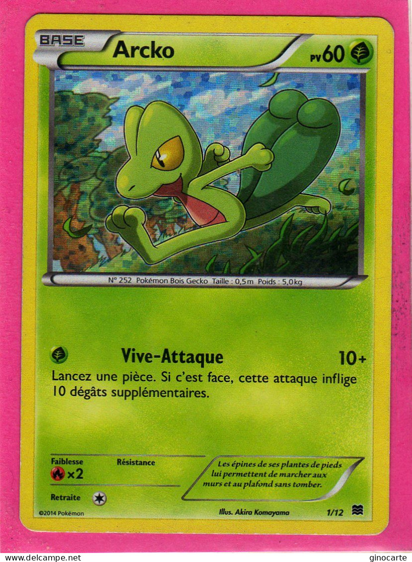 Carte Pokemon Francaise 2014 Mc Donald's 1/12 Arcko Holo 60pv Neuve - McDonald's