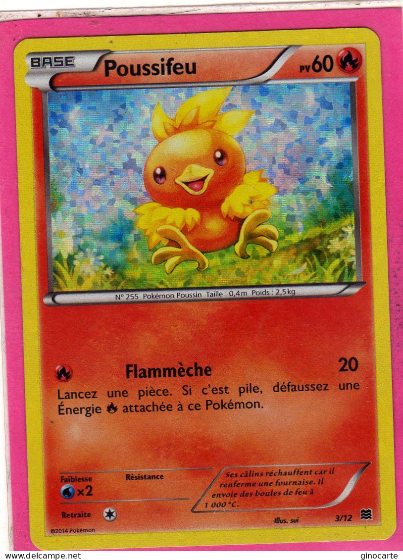 Carte Pokemon Francaise 2014 Mc Donald's 3/12 Poussifeu Holo 60pv Neuve - McDonald's