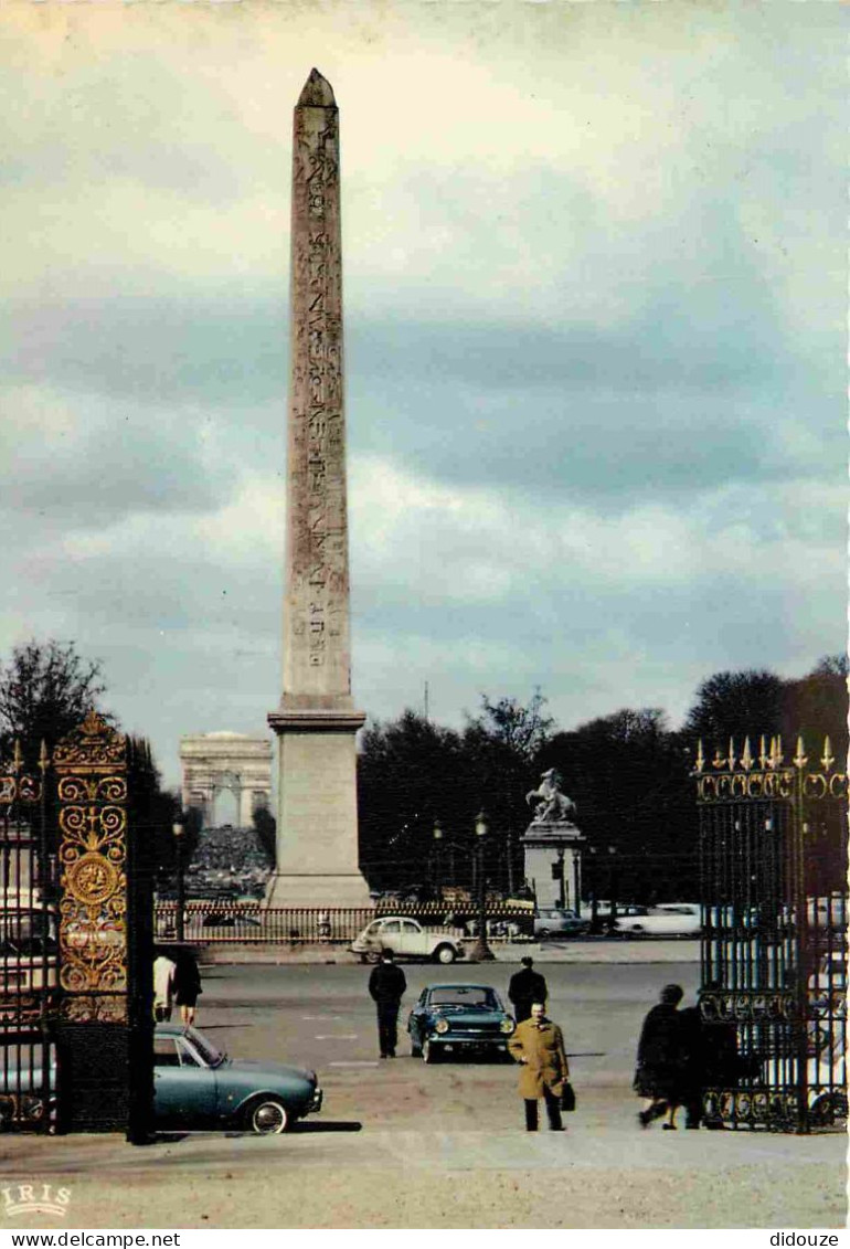 75 - Paris - Place De La Concorde - Obélisque De Louqsor - Automobiles - Carte Dentelée - CPSM Grand Format - Voir Scans - Places, Squares