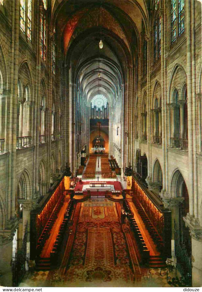 75 - Paris - Intérieur De La Cathédrale Notre Dame - Le Chœur Et La Nef Centrale - CPM - Voir Scans Recto-Verso - Notre Dame De Paris