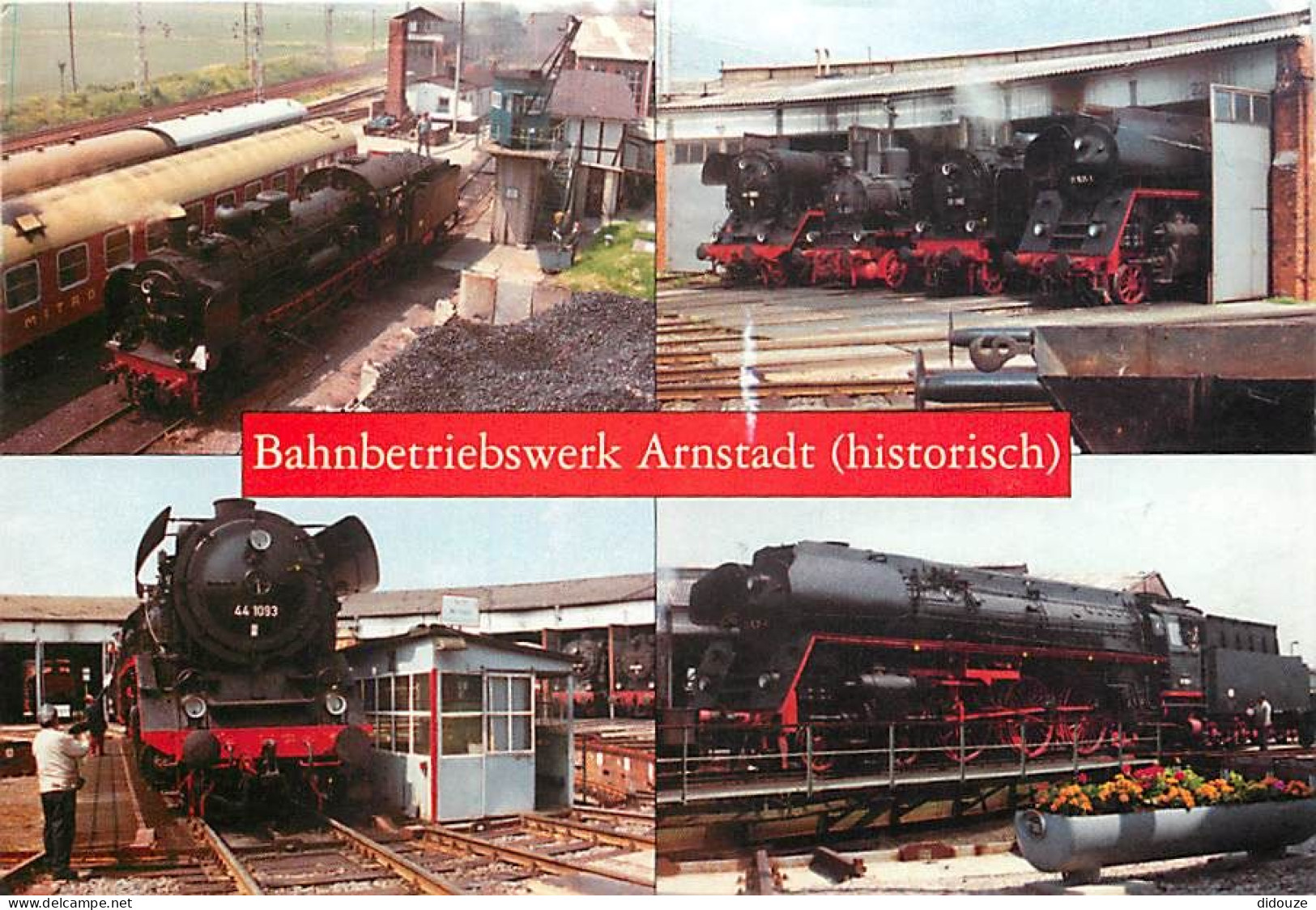 Trains - Allemagne - Deutschland - Bahnbetriebswerk Arnstadt (historisch) - Multivues - CPM - Voir Scans Recto-Verso - Trains