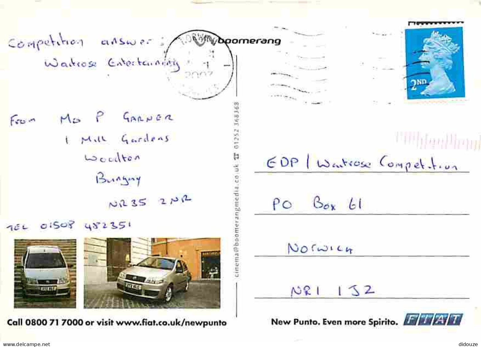 Automobiles - Fiat Punto - CPM - Voir Scans Recto-Verso - Voitures De Tourisme