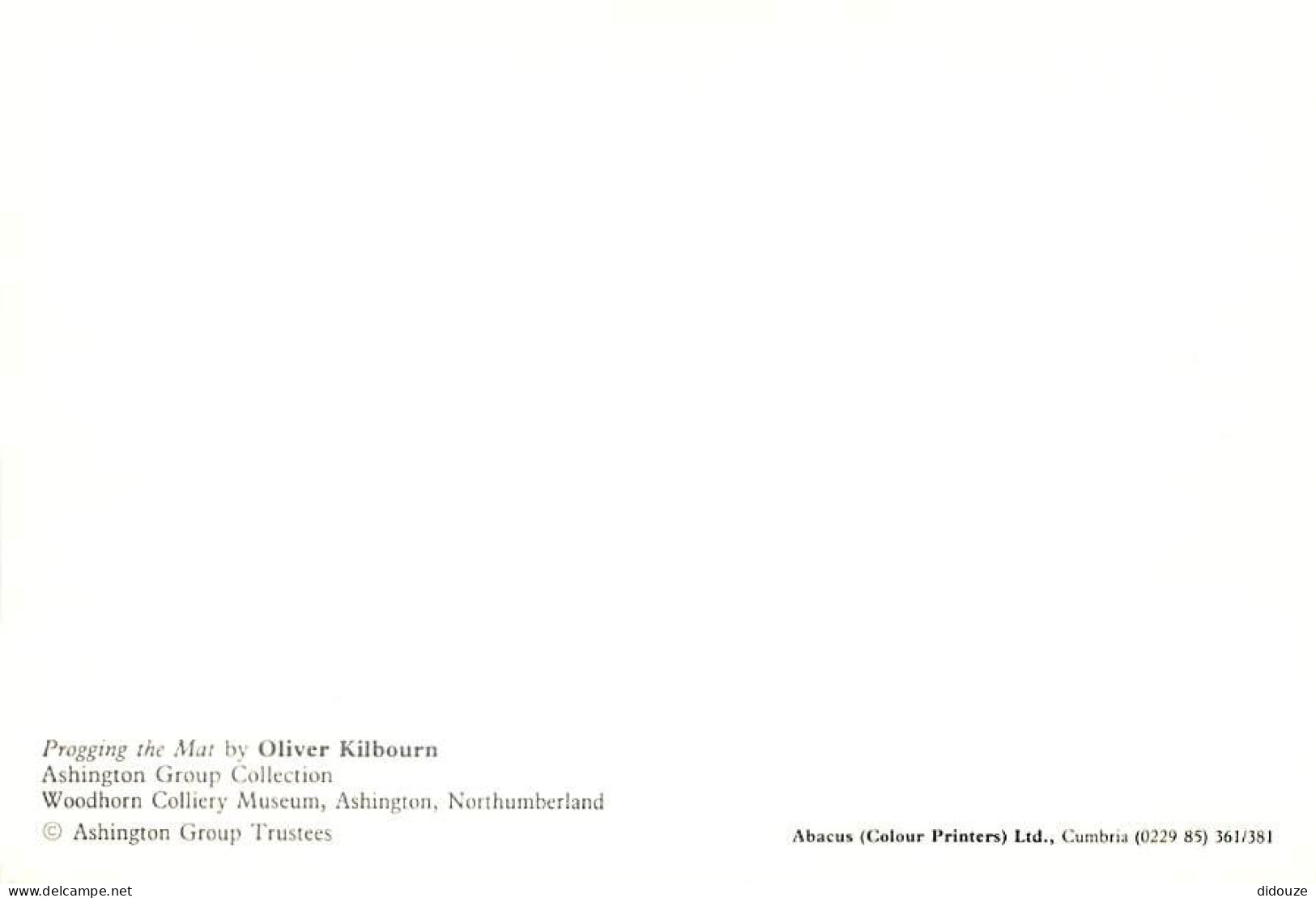 Art - Peinture - Oliver Kilbourn - Progging The Mat - Carte Neuve - CPM - Voir Scans Recto-Verso - Pittura & Quadri