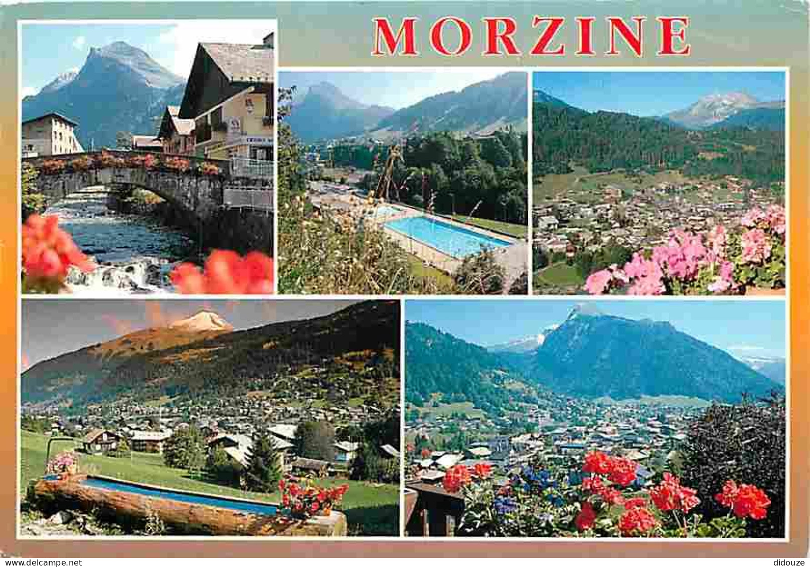 74 - Morzine - Multivues - Fleurs - Flamme Postale - CPM - Voir Scans Recto-Verso - Morzine