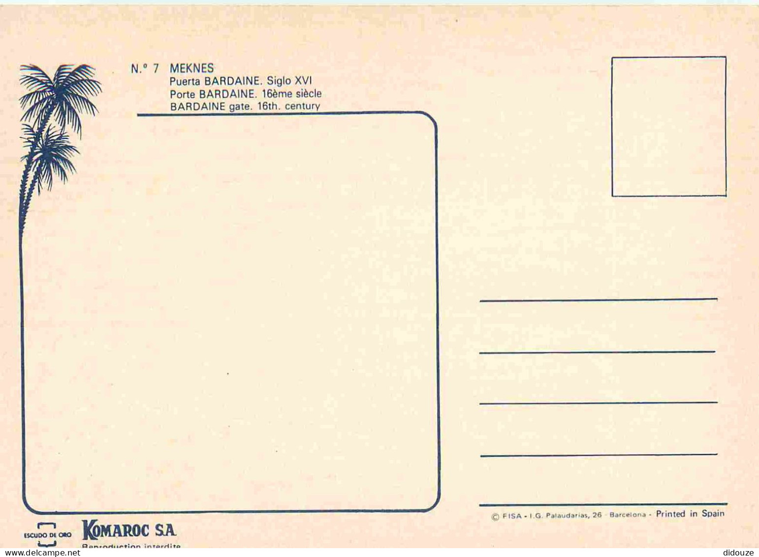 Maroc - Meknès - Porte Bardaine - CPM - Carte Neuve - Voir Scans Recto-Verso - Meknes