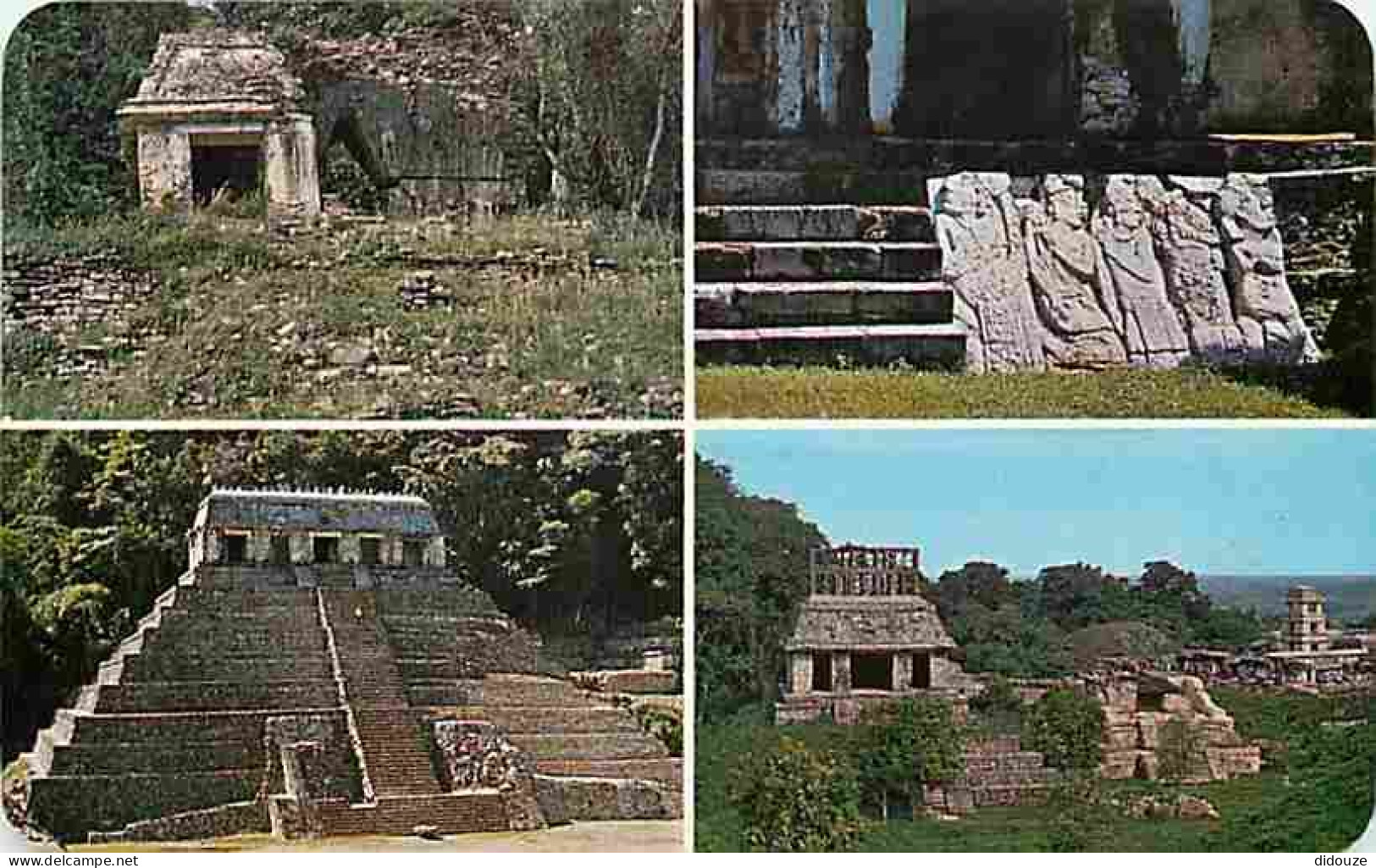 Mexique - Palenque - Conjunto De 4 Vistas De Las Ruinas De Palenque - Multivues - Cité Maya - Carte Neuve - CPM - Voir S - Mexique