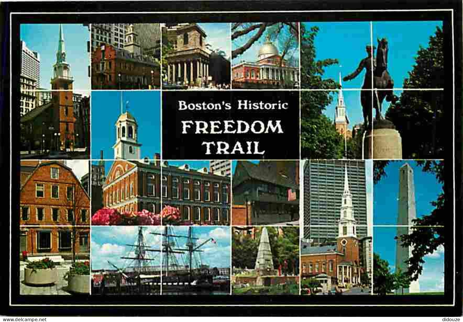 Etats Unis - Boston - The Freedom Trail In Historic Boston - Multivues - Bateaux - Carte Neuve - CPM - Voir Scans Recto- - Boston