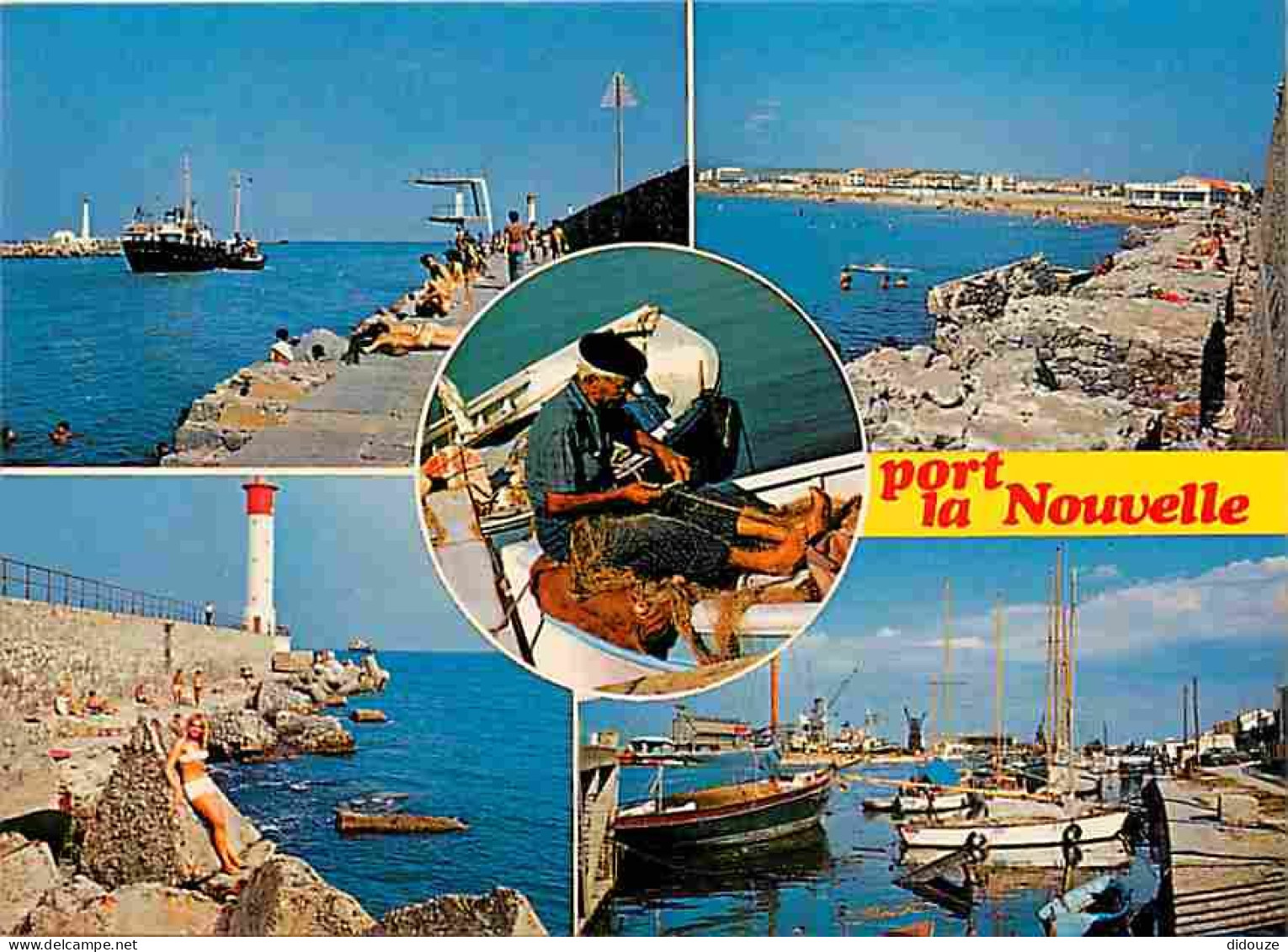 11 - Port La Nouvelle - Multivues - Remaillage Des Filets - Pecheurs - Femme Sexy En Maillot De Bain - Carte Neuve - CPM - Port La Nouvelle