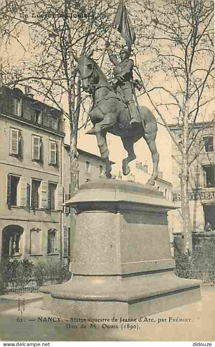 54 - Nancy - Statue équestre De Jeanne D'Arc Par Ffémier - Chevaux - CPA - Voir Scans Recto-Verso - Nancy