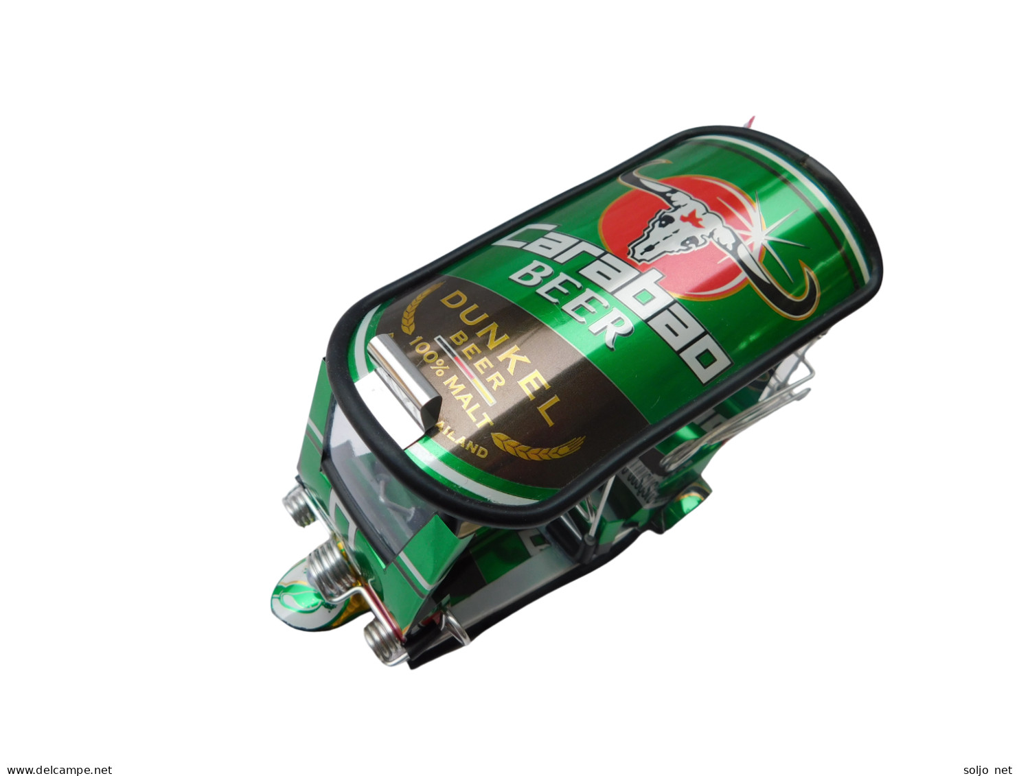 *** Carabao Beer Dunkel *** Detailgetreue Handgefertigte Nachbildung: TUK TUK Taxi Aus Thailand - 14x7x6 Cm - Motos