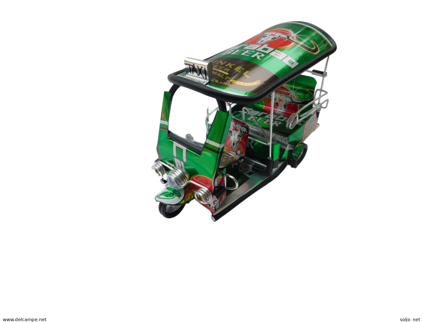 *** Carabao Beer Dunkel *** Detailgetreue Handgefertigte Nachbildung: TUK TUK Taxi Aus Thailand - 14x7x6 Cm - Motorfietsen