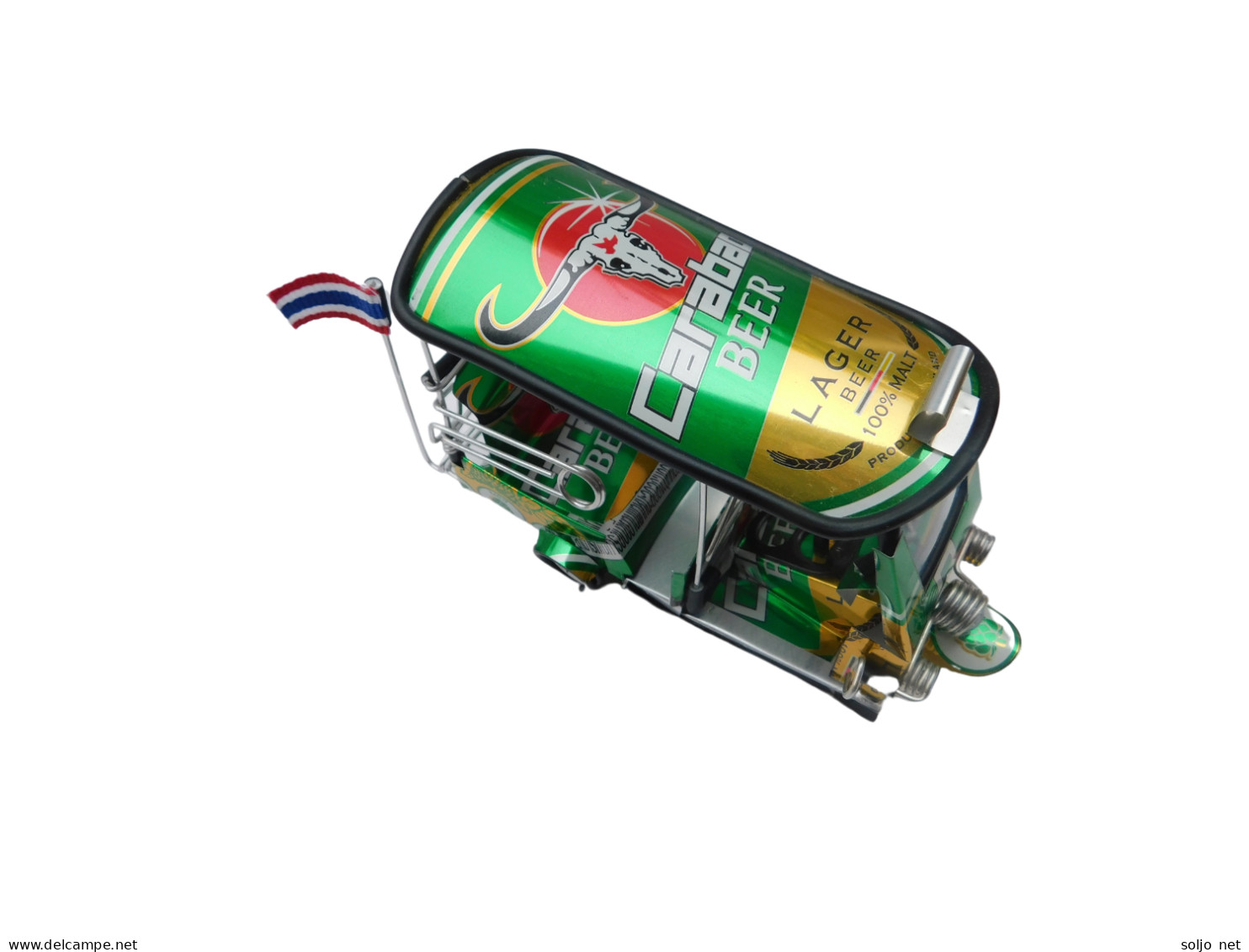 *** Carabao Beer Lager *** Detailgetreue Handgefertigte Nachbildung: TUK TUK Taxi Aus Thailand - 14x7x6 Cm - Motorcycles