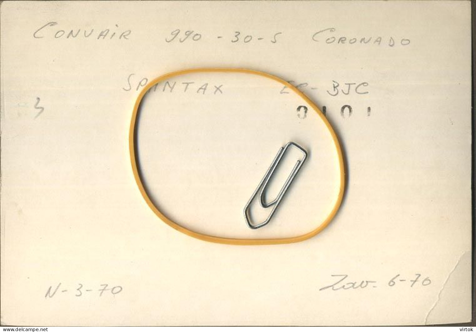 Convair 990-30-5 Coronado  SPANTAX EC-BJC   (  12.5 X 9 Cm )   See Scans - Aviation