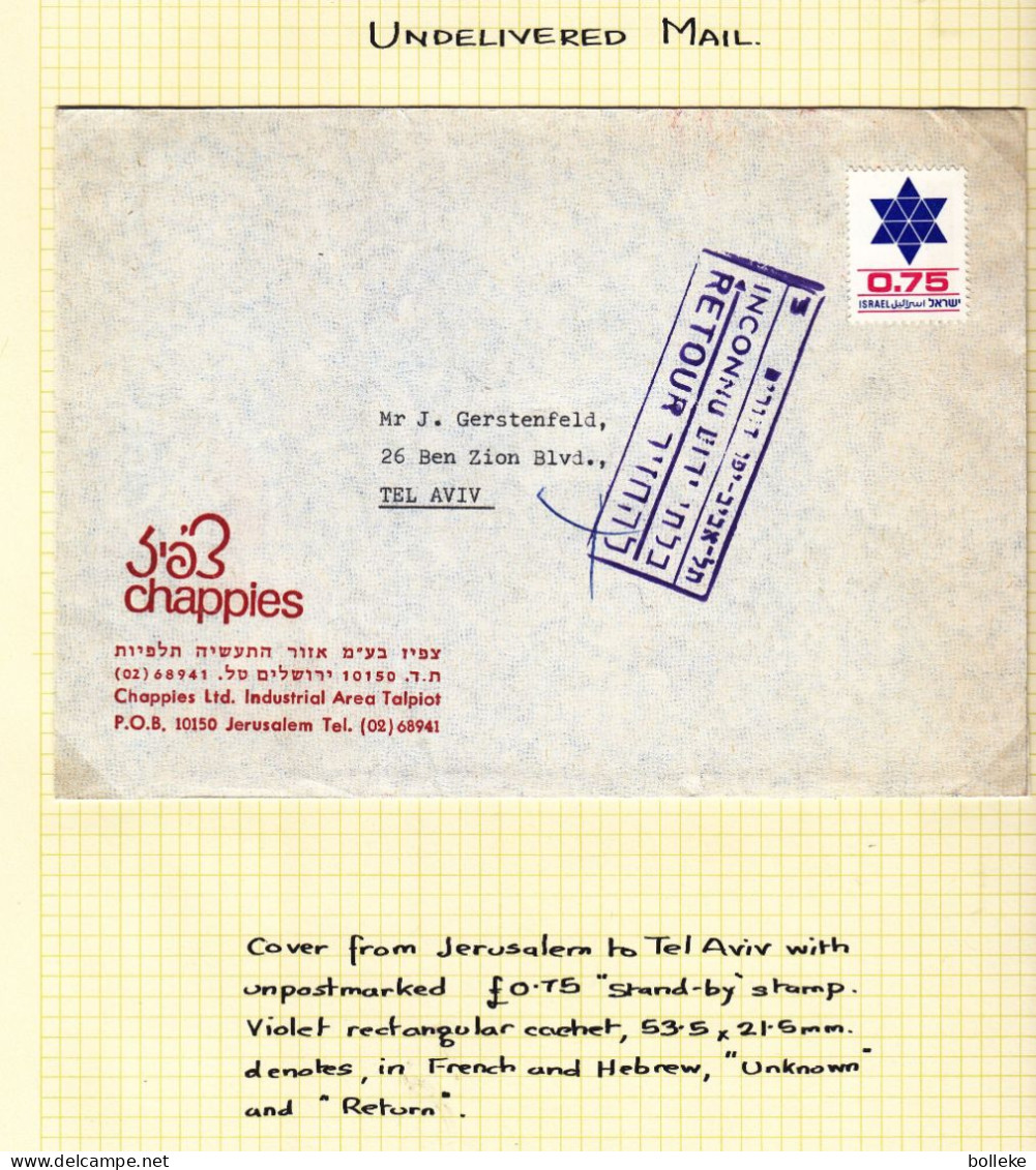 Israël - Lettre NON Livrée Des Années 60 - Exp Vers Tel Aviv - - Covers & Documents