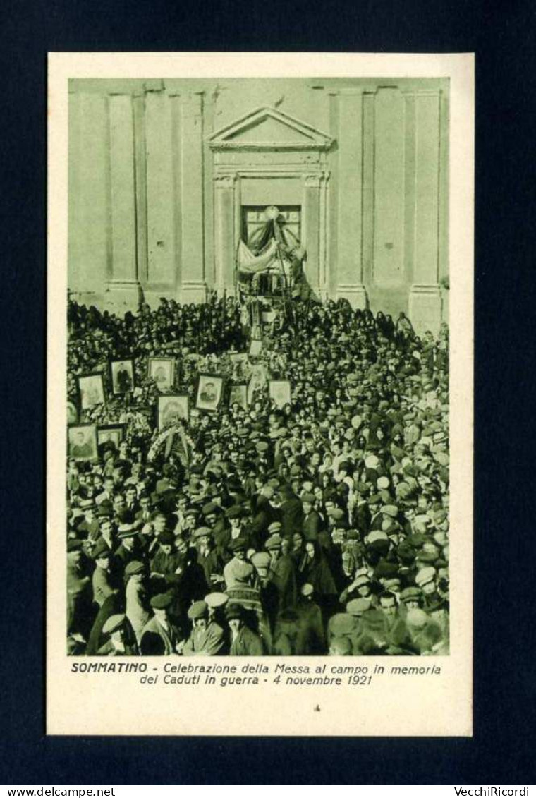 Sommatino - Celebrazione Della Messa Al Campo In Memoria Dei Caduti In Guerra - 4 Novembre 1921 - Caltanissetta