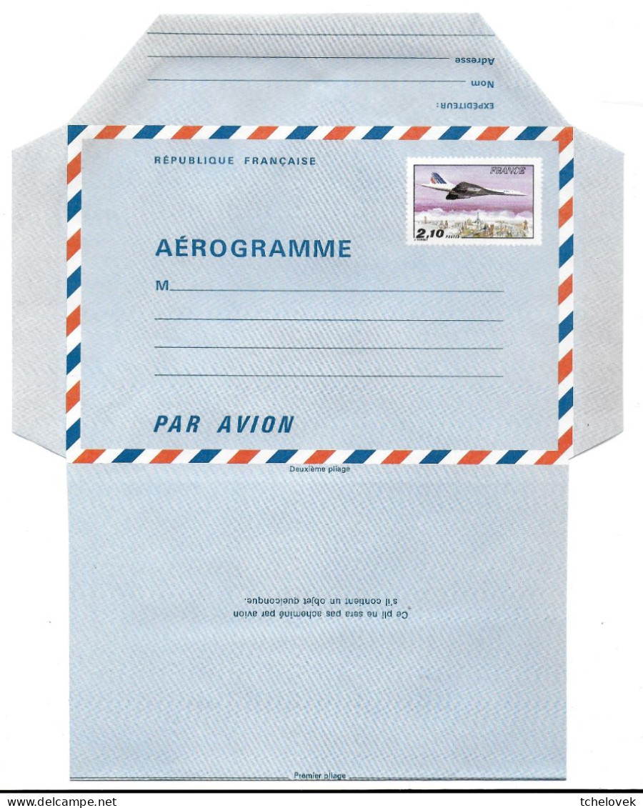 (Timbres). Entiers Postaux. Concorde X2 - Aerogramas