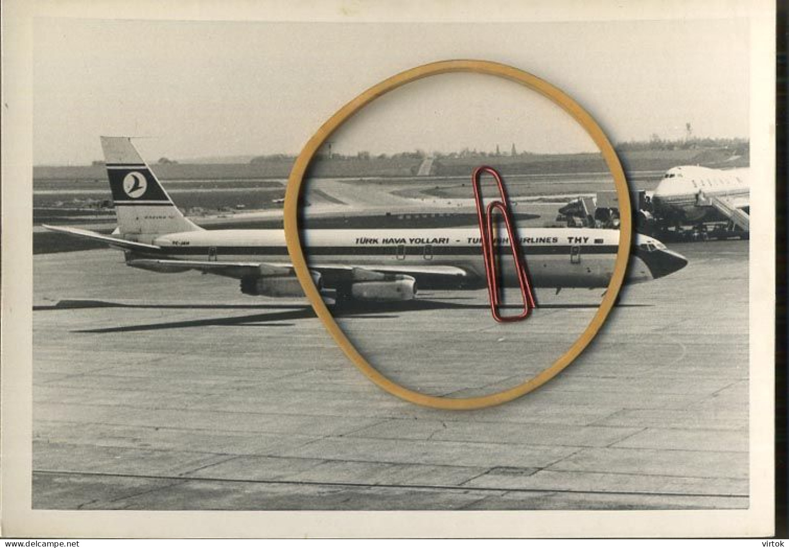 BOEING 707-321   THY     TC-JAH     Turkish Airlines     (  12.5 X 9 Cm )   See Scans - Aviation