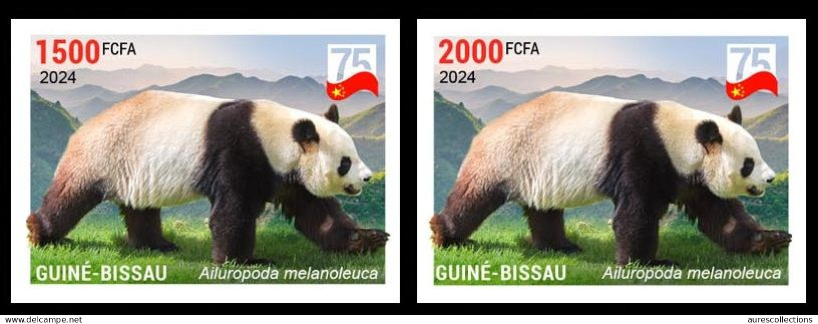 GUINEA BISSAU 2024 IMPERF SET 2V - CHINA DIPLOMATIC RELATIONS - GIANT PANDA GEANT - CHINA ANNIVERSARY - MNH - Osos