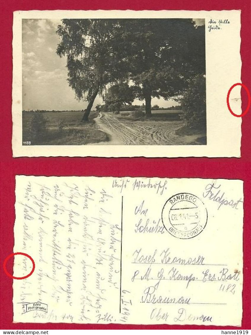 Randego Niederdonau Briefstempel 1941 Feldpost Htje - Bäume