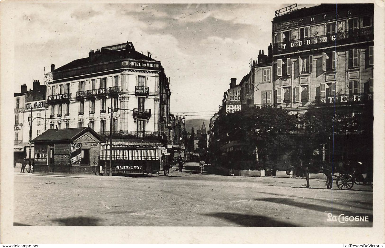 FRANCE - Clermont Ferrand - Place De La Gare Et Avenue Charras - Carte Postale Ancienne - Clermont Ferrand