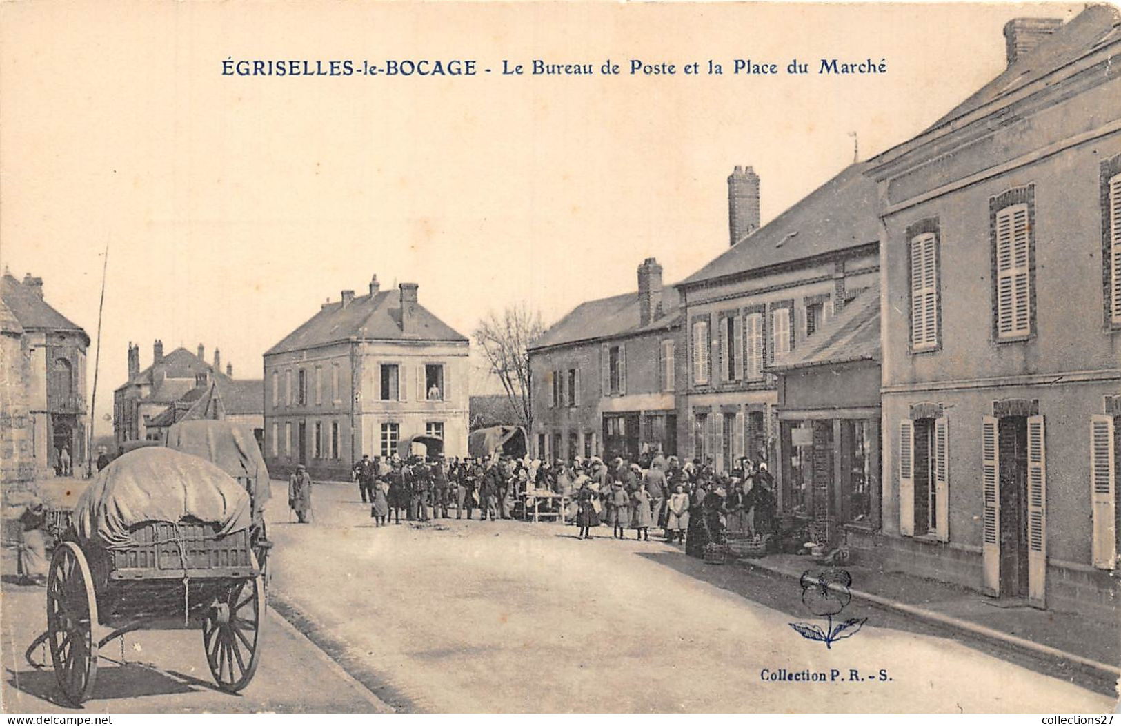 89-EGRISELLES-LE-BOCAGE- LE BUREAU DE POSTE ET LA PLACE DU MARCHE - Egriselles Le Bocage