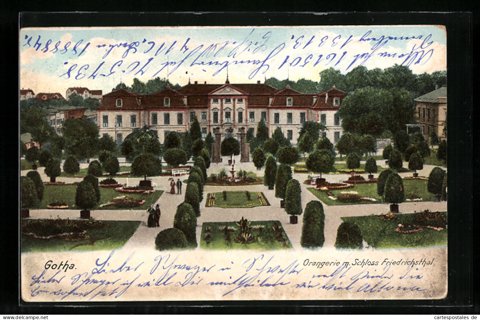 AK Gotha, Orangerie Mit Schloss Friedrichsthal  - Gotha