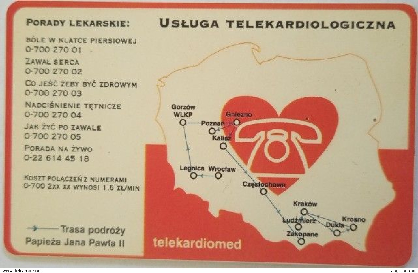 Poland 50 Units Chip Card - Usluga Telecardiologiczna - Polonia