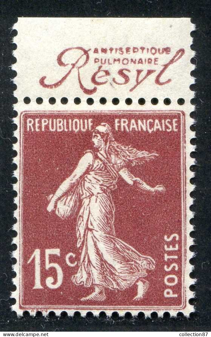 REF59 > FRANCE < N° 189a * * Pub Résyl < Neuf Luxe * * Dos Visible MNH Cote 25 € - Laboratoire Pharmaceutique - Neufs