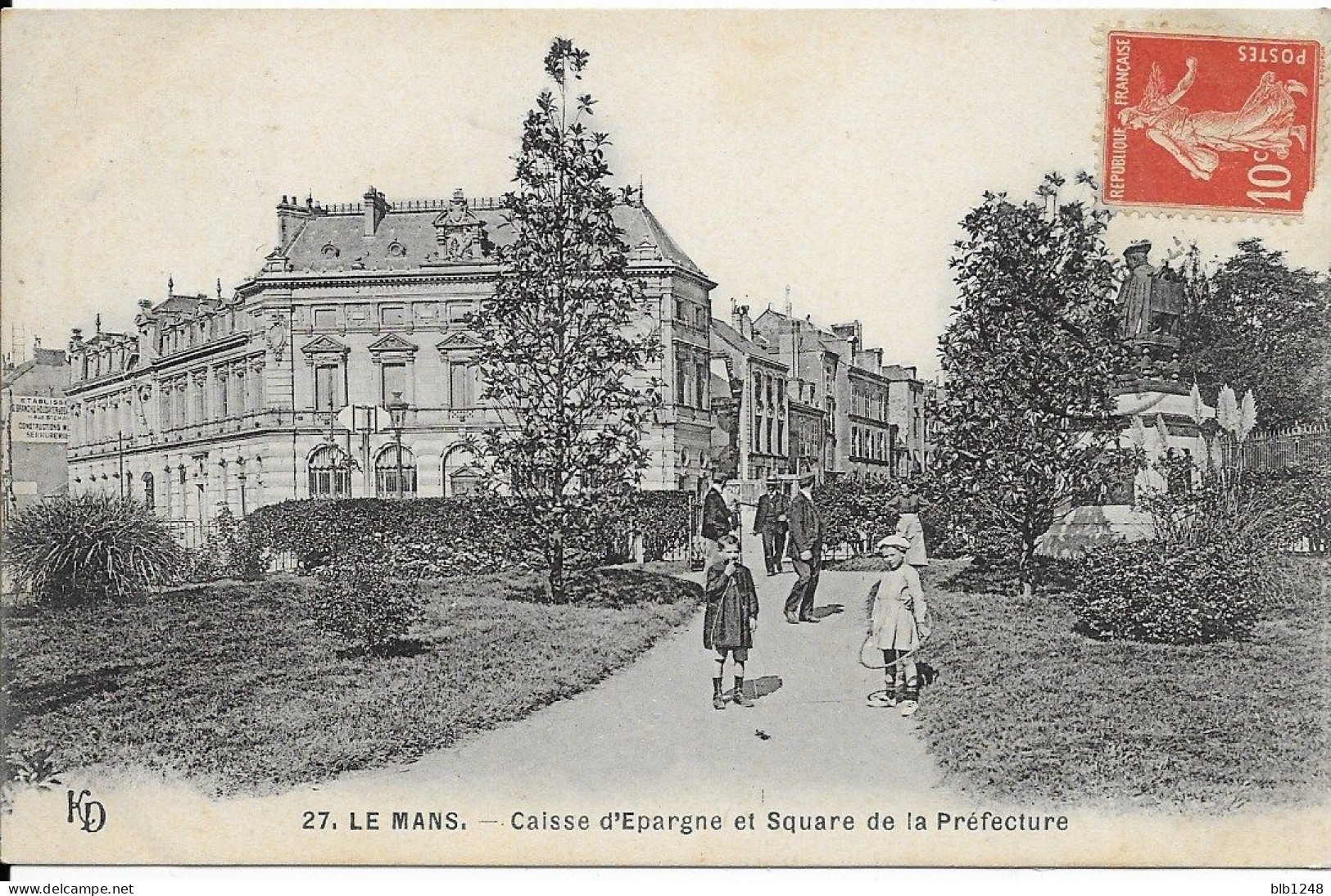 [72] Sarthe > Le Mans Caisse D' Epargne Et Square De La Prefecture - Le Mans