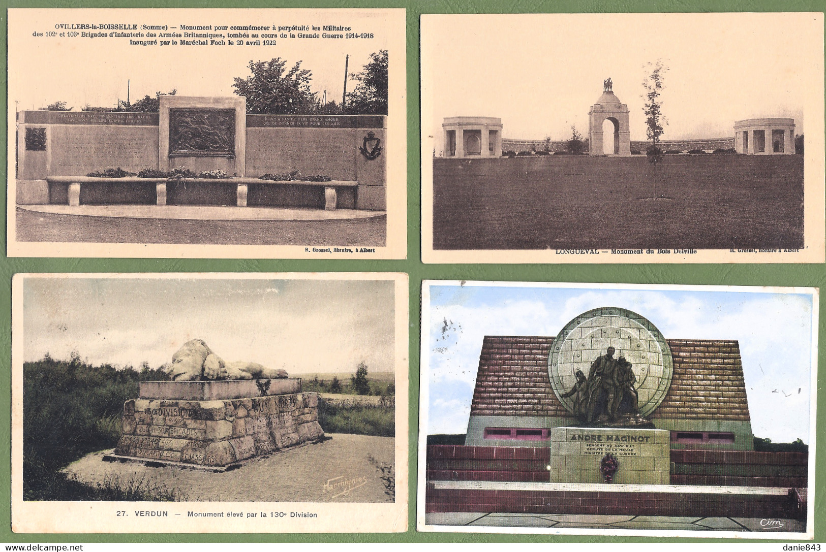 Lot de 60 CP Militaria majorité CPA - Ruines, monuments, forts, cimetières - quelques animations - Toutes  scannées (1)