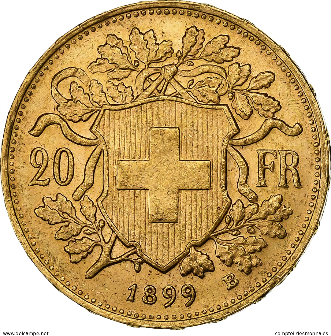 Suisse, 20 Francs, 1899, Bern, Or, TTB+, KM:35.1 - Altri & Non Classificati