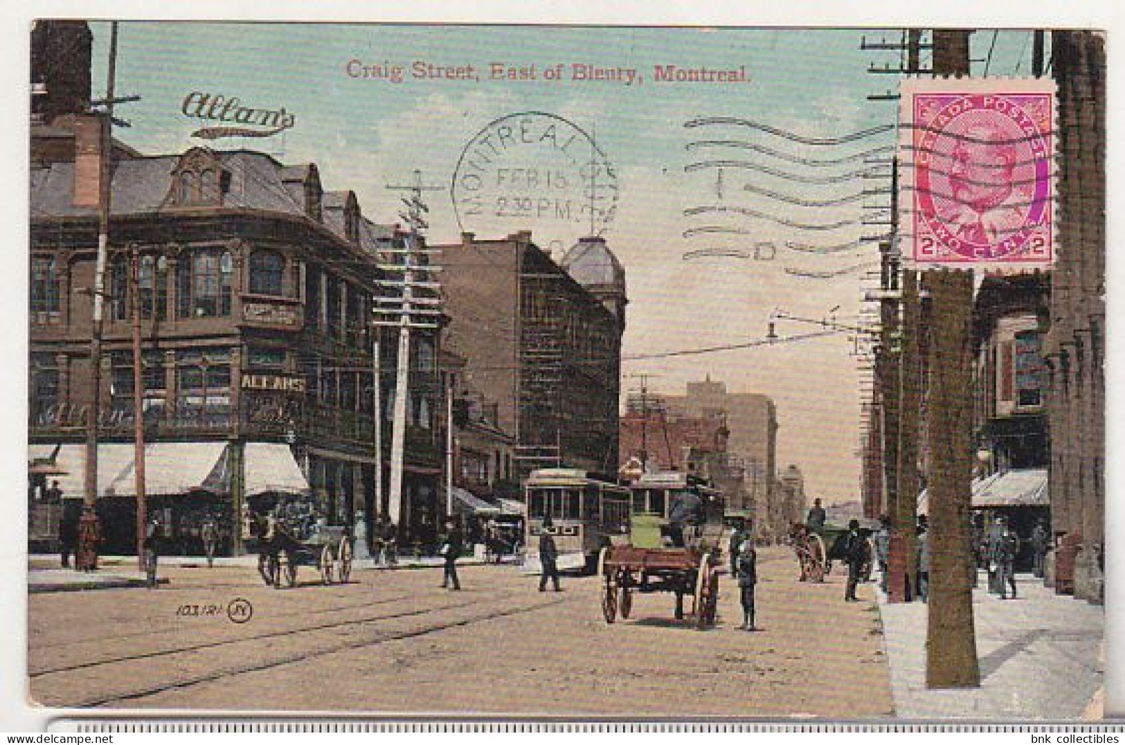 Canada 1909 Circulated Postcard To Romania - Montreal - Craig Street - Montreal