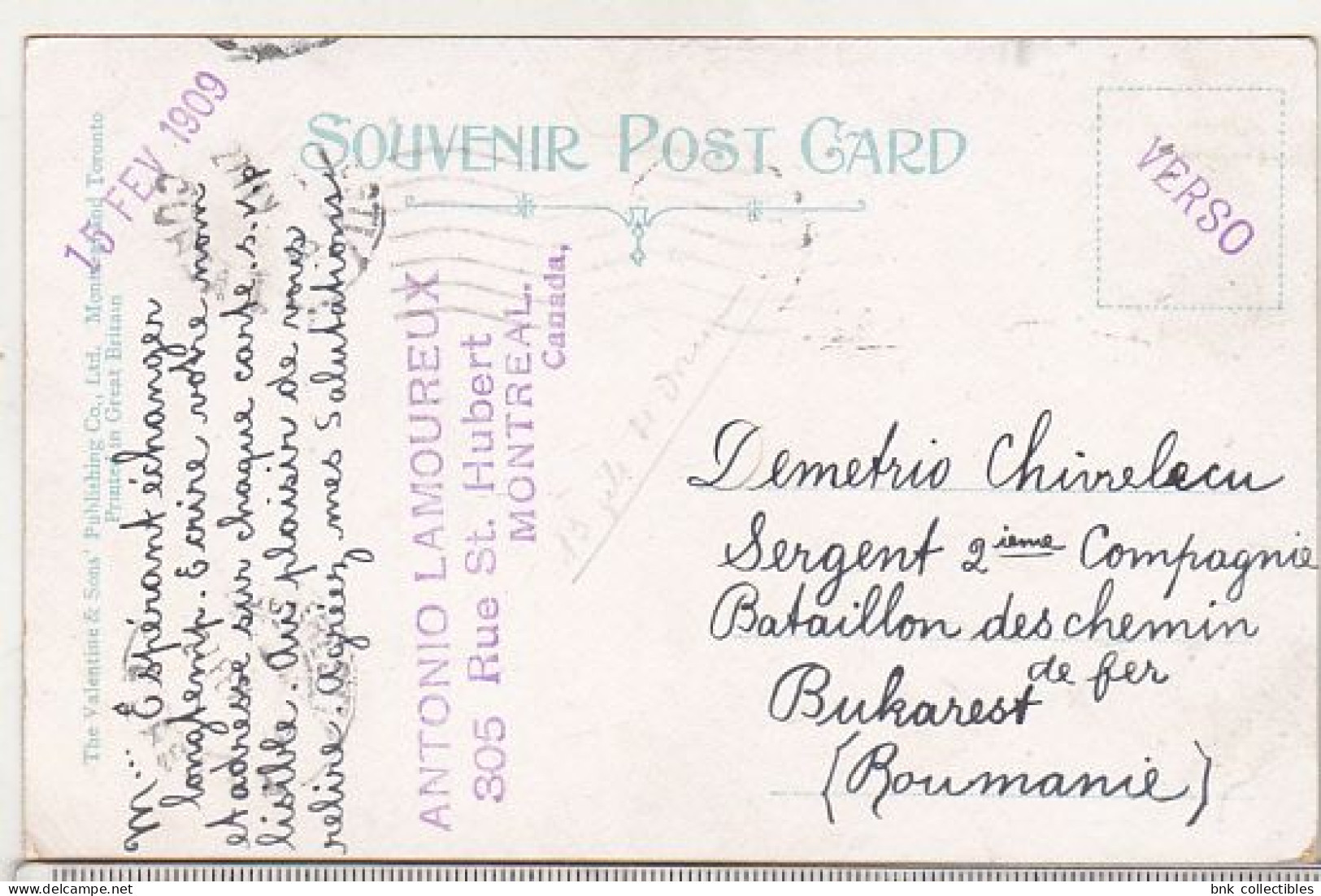 Canada 1909 Circulated Postcard To Romania - Montreal - Craig Street - Montreal