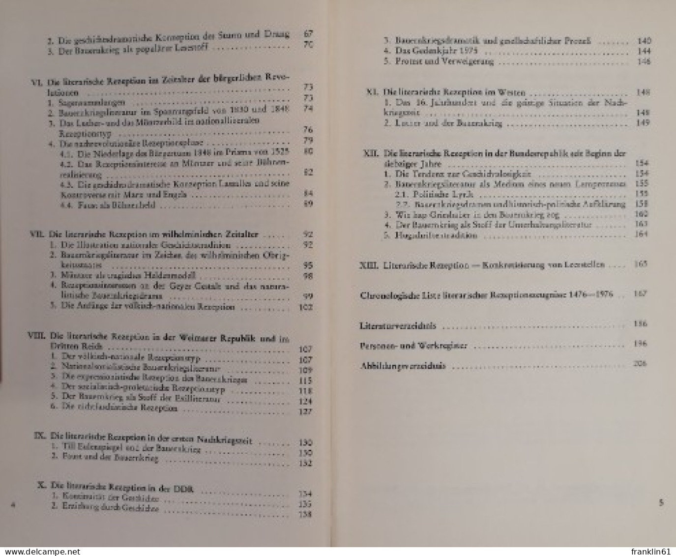Die Spur Des Bundschuhs. Der Deutsche Bauernkrieg In Der Literatur 1476 - 1976. - 4. 1789-1914
