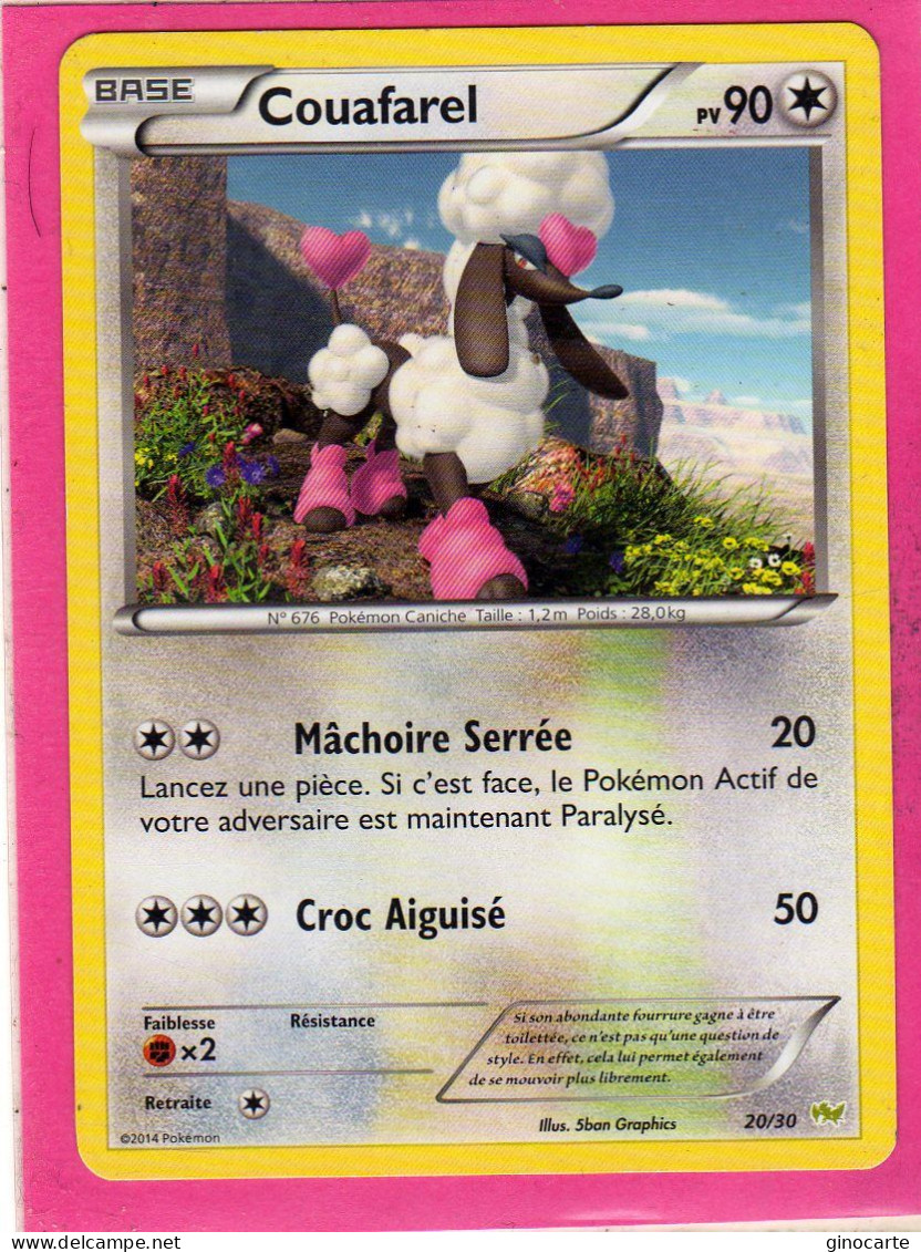 Carte Pokemon Francaise 2014 Trainer Kits 20/30 Couafarel 90pv Neuve - Trainer Kits