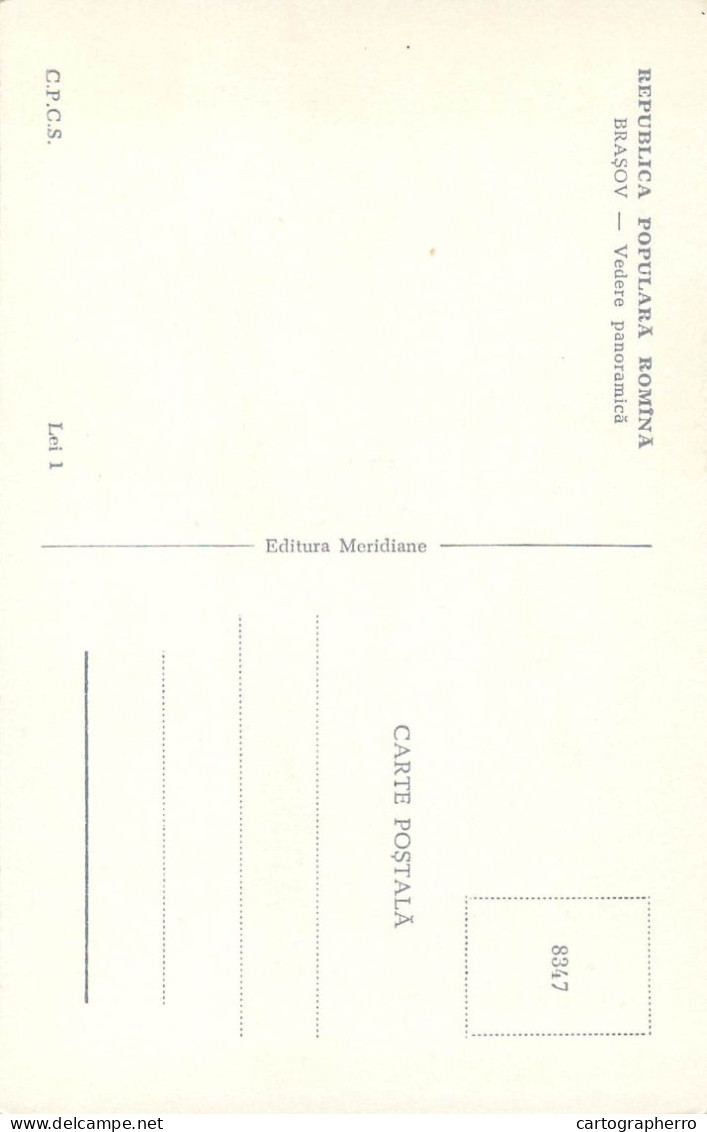 Postcard Romania Brasov Panorama - Romania