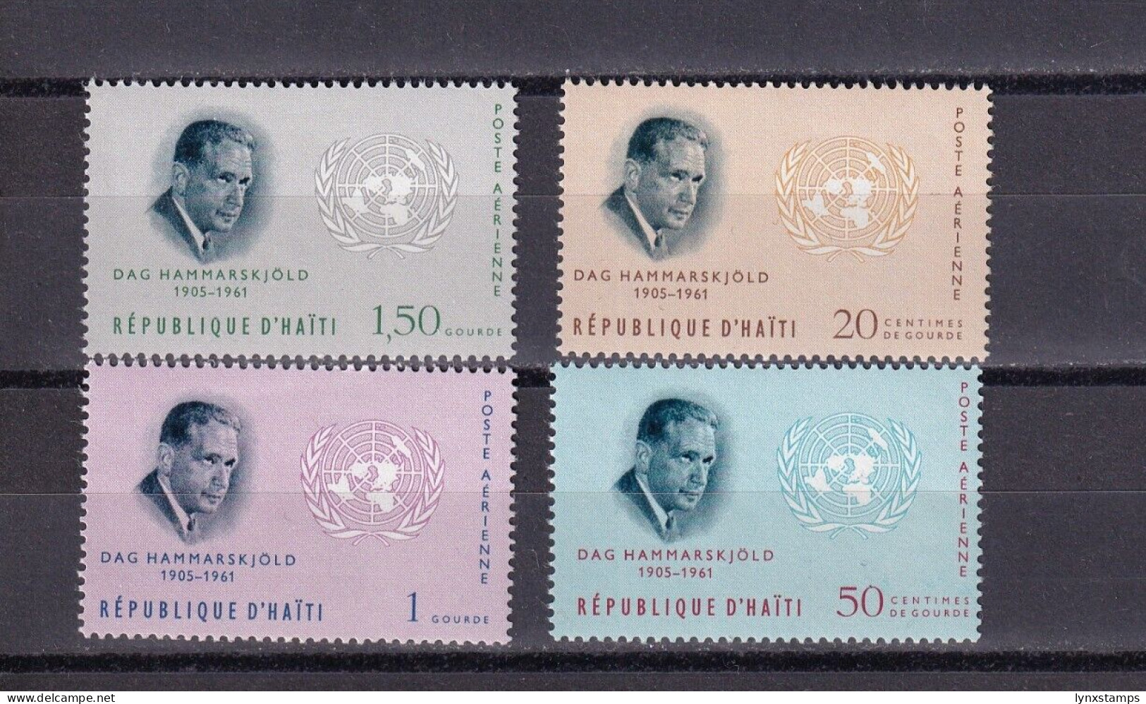 SA06b Haiti 1963 Dag Hammarskjold Commemoration Airmail Mint Stamps - Haití