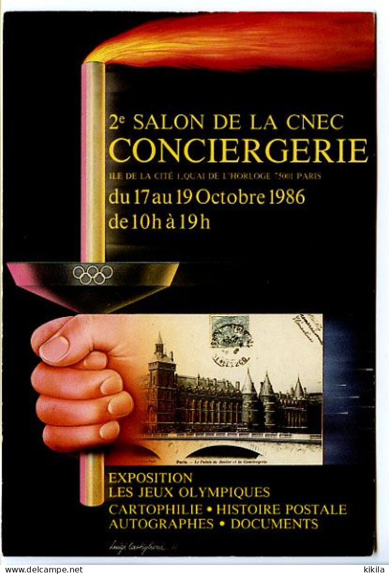 CPM/CPSM 10.5 X 15   PARIS 2ème Salon De La CNEC Conciergerie 17 Eu 19 Octobre 1986  Exposition Jeux Olympiques - Exhibitions