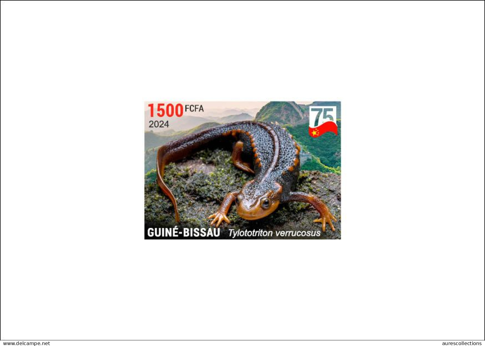 GUINEA BISSAU 2024 DELUXE PROOF - CHINA DIPLOMATIC RELATIONS - NEWT TRITON AMPHIBIANS AMPHIBIENS - Other & Unclassified