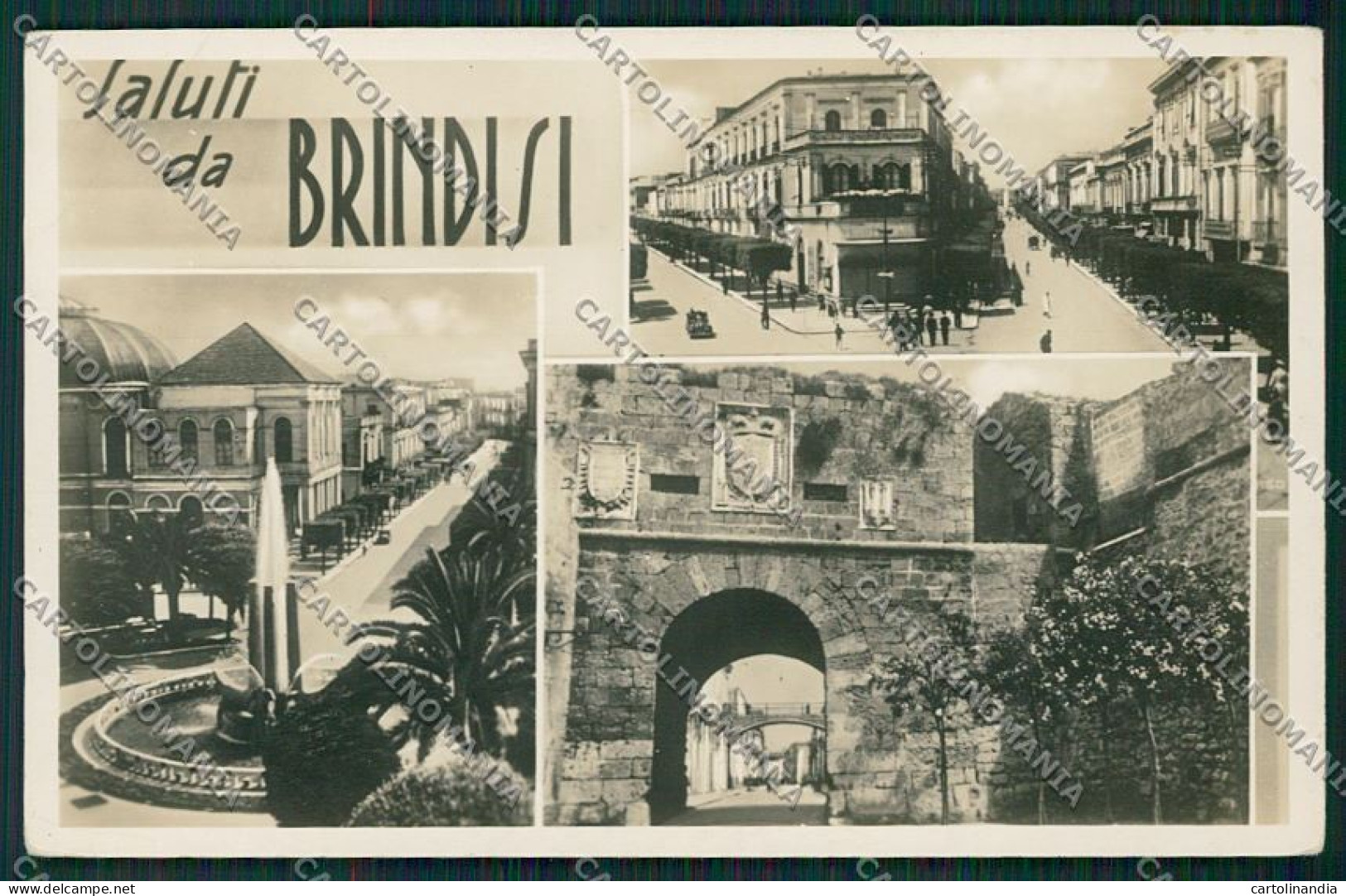 Brindisi Città Saluti Da Foto Cartolina QQ4694 - Brindisi