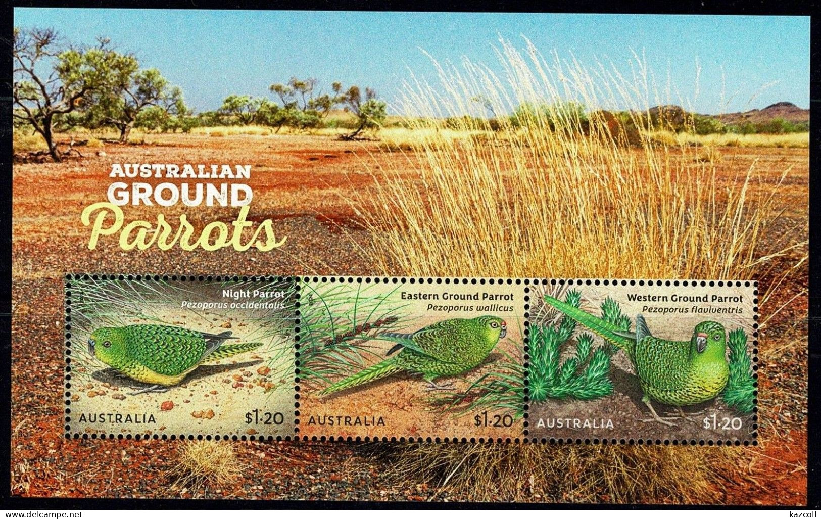 Australia 2024. Ground Parrots. MNH - Unused Stamps